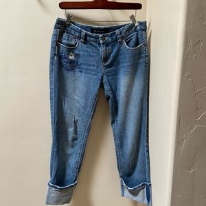 Calvin Klein cropped cuffed jeans